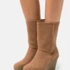 Anna Field Winter Boot - Enkellaarsjes Met Sleehak - Cognac -Moda Verkoop 0a0e208641da49138277589d1dfc661b