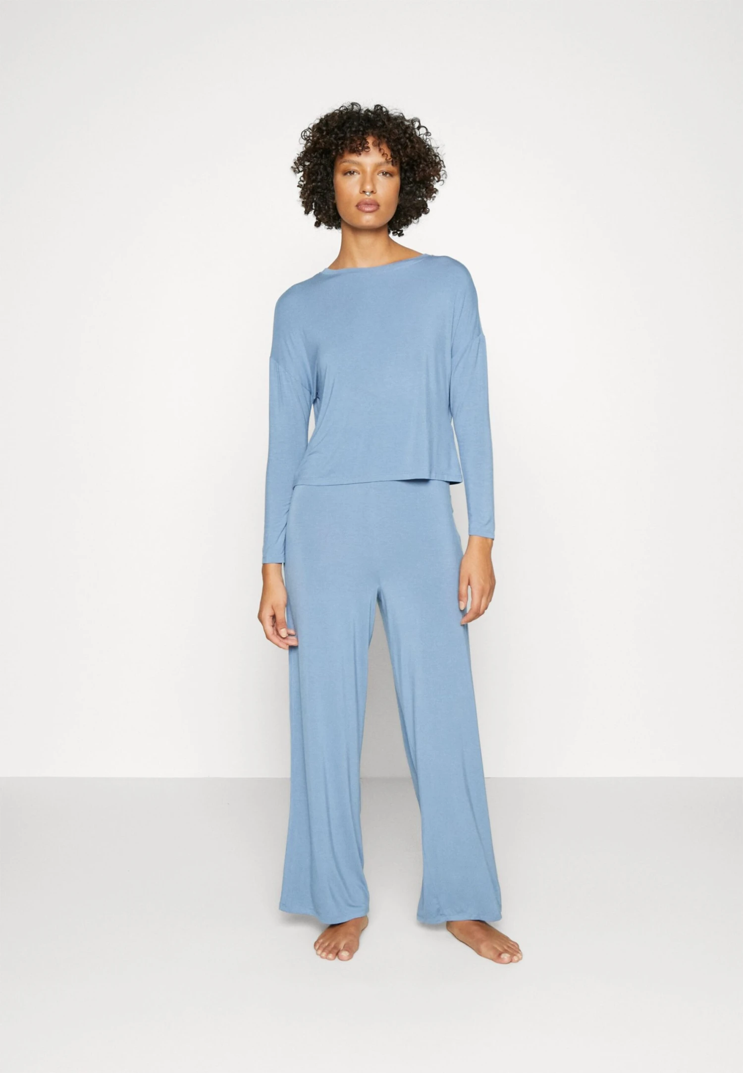 Anna Field Wide Leg - Pyjama - Blue 4 Anna Field Wide Leg - Pyjama - Blue - Afbeelding 2