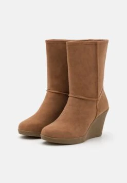Anna Field Winter Boot - Enkellaarsjes Met Sleehak - Cognac -Moda Verkoop 64d45de883534e7f974d195c7e051ad9