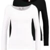 2Pack- Longsleeve - Black/White -Moda Verkoop b14000e1e71b455d87d89405c5f95cde