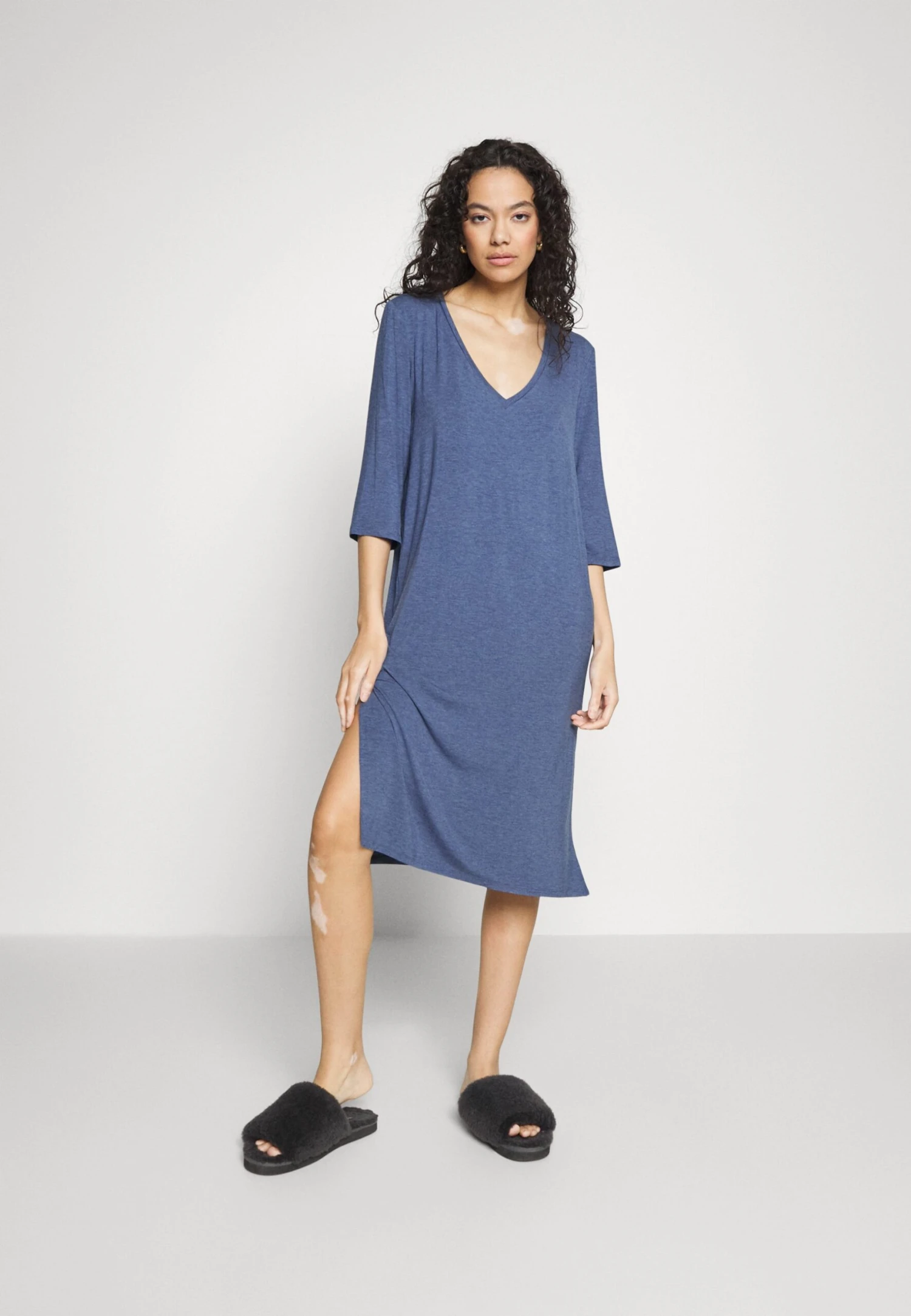 Anna Field Nachtjapon -Blue 4 Anna Field Nachtjapon -Blue - Afbeelding 2